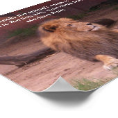 Löwe - Zitat Poster (Ecke)