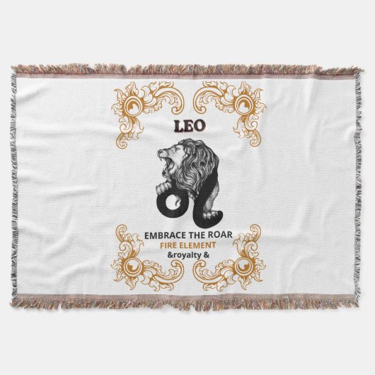 Löwe Zodiac Königlichkeit | Umarme das Brüllen des Decke (Vorderseite)