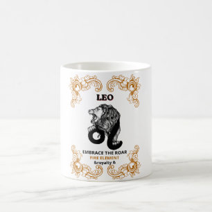 Löwe Zodiac Königlichkeit Umarme das Brüllen des Kaffeetasse
