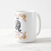 Löwe Zodiac Königlichkeit | Umarme das Feuer Eleme Kaffeetasse (VorderseiteRechts)