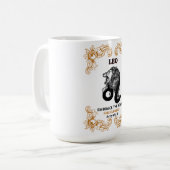 Löwe Zodiac Königlichkeit | Umarme das Feuer Eleme Kaffeetasse (Vorderseite Links)