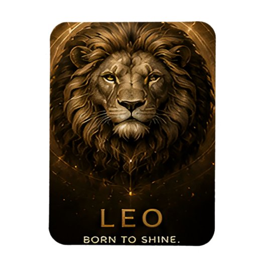 Löwe Zodiac Löwe Himmelskörper Astrologie Symbol Magnet (Vertikal)
