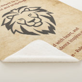 Löwe-Zodiac mit selbstbewussten Affirmationen  Sherpadecke (3/4)