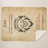 Löwe-Zodiac mit selbstbewussten Affirmationen  Sherpadecke (Vorderseite (Horizontal))