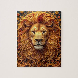 Löwe Zodiac Papierquilling Puzzle