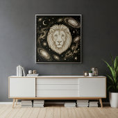 Löwe Zodiac Stern Astrologie Poster