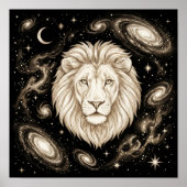 Löwe Zodiac Stern Astrologie Poster (Vorne)
