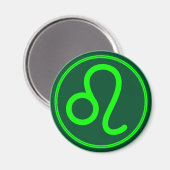 Löwe-Zodiac-Symbol grüner Kontrast Magnet (Vorderseite/Rückseite)