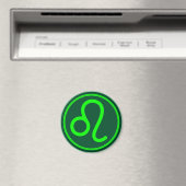 Löwe-Zodiac-Symbol grüner Kontrast Magnet (In Situ (Geschirrspüler))