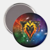 Löwe Zodiaque Geschenk Astrologie Magnet (Vorderseite/Rückseite)