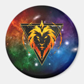 Löwe Zodiaque Geschenk Astrologie Magnet (Vorne)