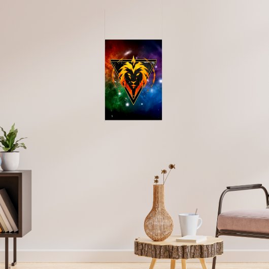 Löwe Zodiaque Geschenk Astrologie Poster (Wohnzimmer 3)