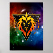 Löwe Zodiaque Geschenk Astrologie Poster (Vorne)