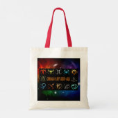 Löwe Zodiaque Geschenk Astrologie Tragetasche (Rückseite)