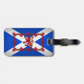 Löwe zügellos auf schottischer Flagge Gepäckanhänger (Rückseite horizontal)