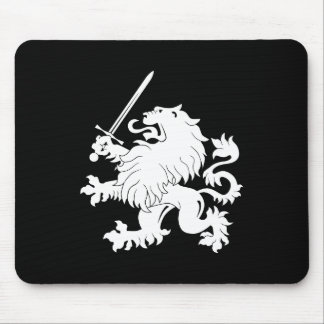 Löwe zügellos mit Klinge-Wappenkunde Mousepad