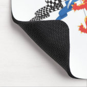 Löwe zügellos, Saltires, Karos Mousepad (Ecke)