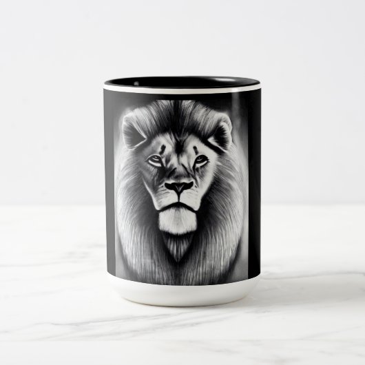Löwe Zweifarbige Tasse (Mittel)