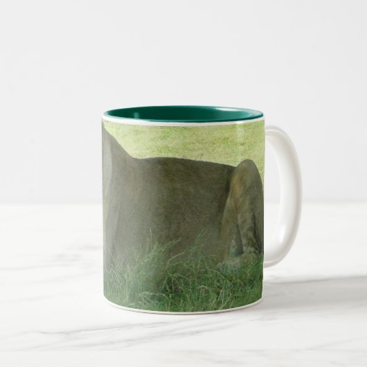 Löwe Zweifarbige Tasse (VorderseiteRechts)