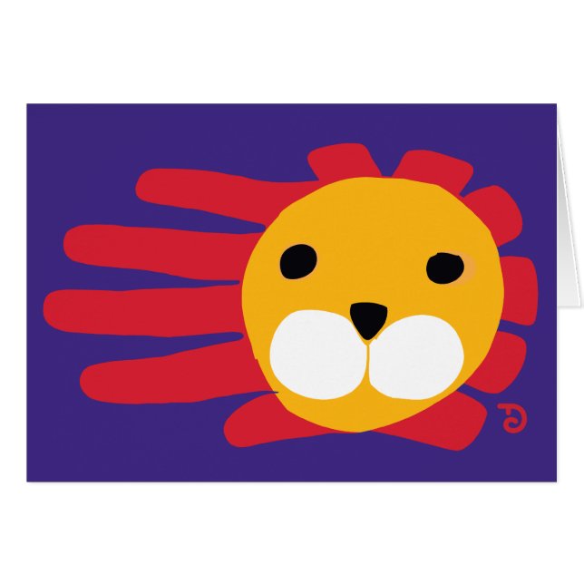 Löwekarte (Vorderseite (Horizontal))