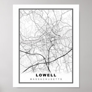 Lowell-Karte Poster