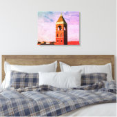 Lowell MA Roof Top Serie Wrapper Canvas Leinwanddruck (Insitu (Schlafzimmer))