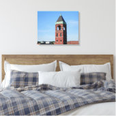 Lowell MA Roof Top Series Wrapped Canvas Leinwanddruck (Insitu (Schlafzimmer))