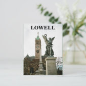 LOWELL MASSACHUSETTS CITY HALL POSTCARD POSTKARTE (Stehend Vorderseite)