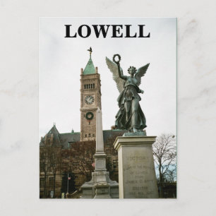 LOWELL MASSACHUSETTS CITY HALL POSTCARD POSTKARTE