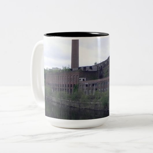 Lowell Massachusetts Mills Kaffee Tasse (Vorderseite Links)