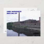 Lowell Massachusetts Mills Postkarte (Vorne/Hinten)