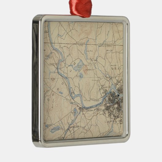 Lowell, Massachusetts Silbernes Ornament (Rechts)