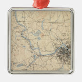 Lowell, Massachusetts Silbernes Ornament (Vorne)