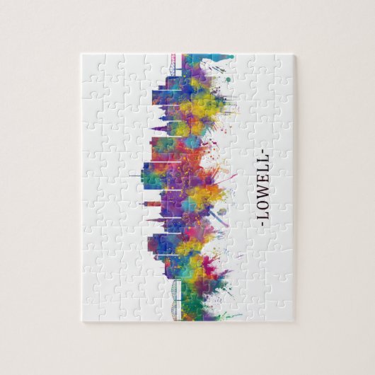 Lowell Massachusetts Skyline Puzzle (Vertikal)