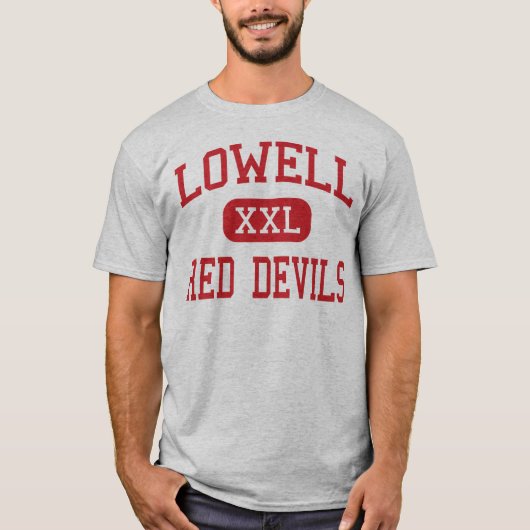 Lowell - rote Teufel - Highschool - Lowell Indiana T-Shirt (Vorderseite)