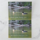 Löwen auf dem Wasser Karte (Innenseite)