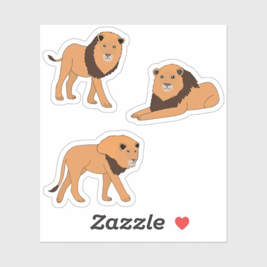 Löwen Aufkleber (Blatt)