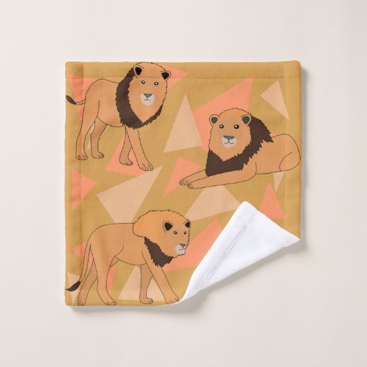 Löwen Badhandtuch Set (Waschlappen)