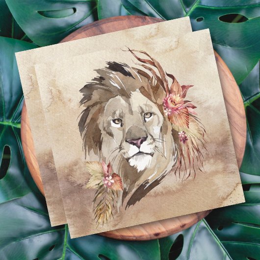 Löwen-Blumenkarte