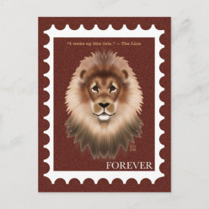 Löwen-Briefmarken-Postkarten Feiertagspostkarte