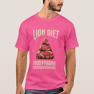 Löwen-Diät-Nahrungspyramide Zero-Carb-Karnivore T-Shirt