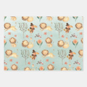 Löwen, die die Welt entdecken Geschenkpapier Set (Vorderseite 2)