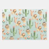 Löwen, die die Welt entdecken Geschenkpapier Set (Vorderseite)