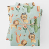 Löwen, die die Welt entdecken Geschenkpapier Set (Beispiel)