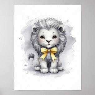Löwen-Dschungel-Kinderzimmer-Wandkunst Poster