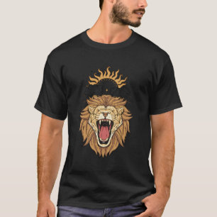 Löwen essen die Sonne Renaissance Mittelalterliche T-Shirt