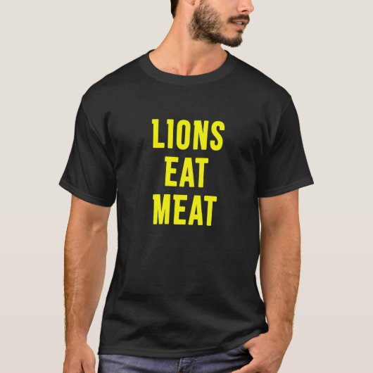 Löwen essen Fleisch Premium_2 T-Shirt (Vorderseite)