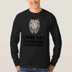 Löwen essen Springboks zum Frühstück Britische Löw T-Shirt
