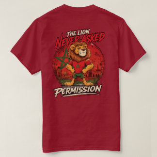 Löwen-Fan-T-Shirt Marokko Fußball lustig T-Shirt