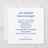 Löwen feiern, Einladung zum Löwen zum Geburtstag (Rückseite)